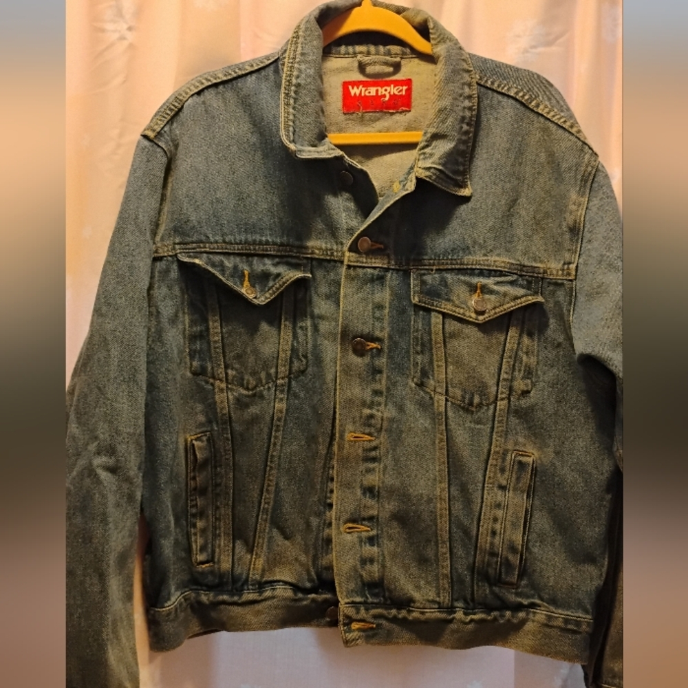Wrangler Vintage Hero Denim Jacket Eagle Sun Fade